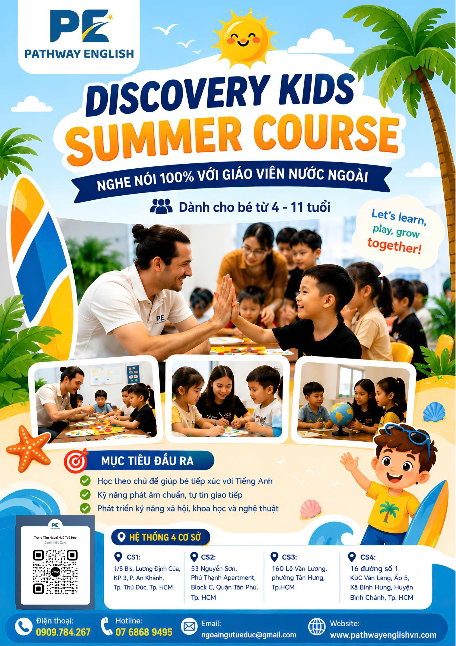  CHIÊU SINH KHÓA HỌC HÈ TẠI PATHWAY ENGLISH 
