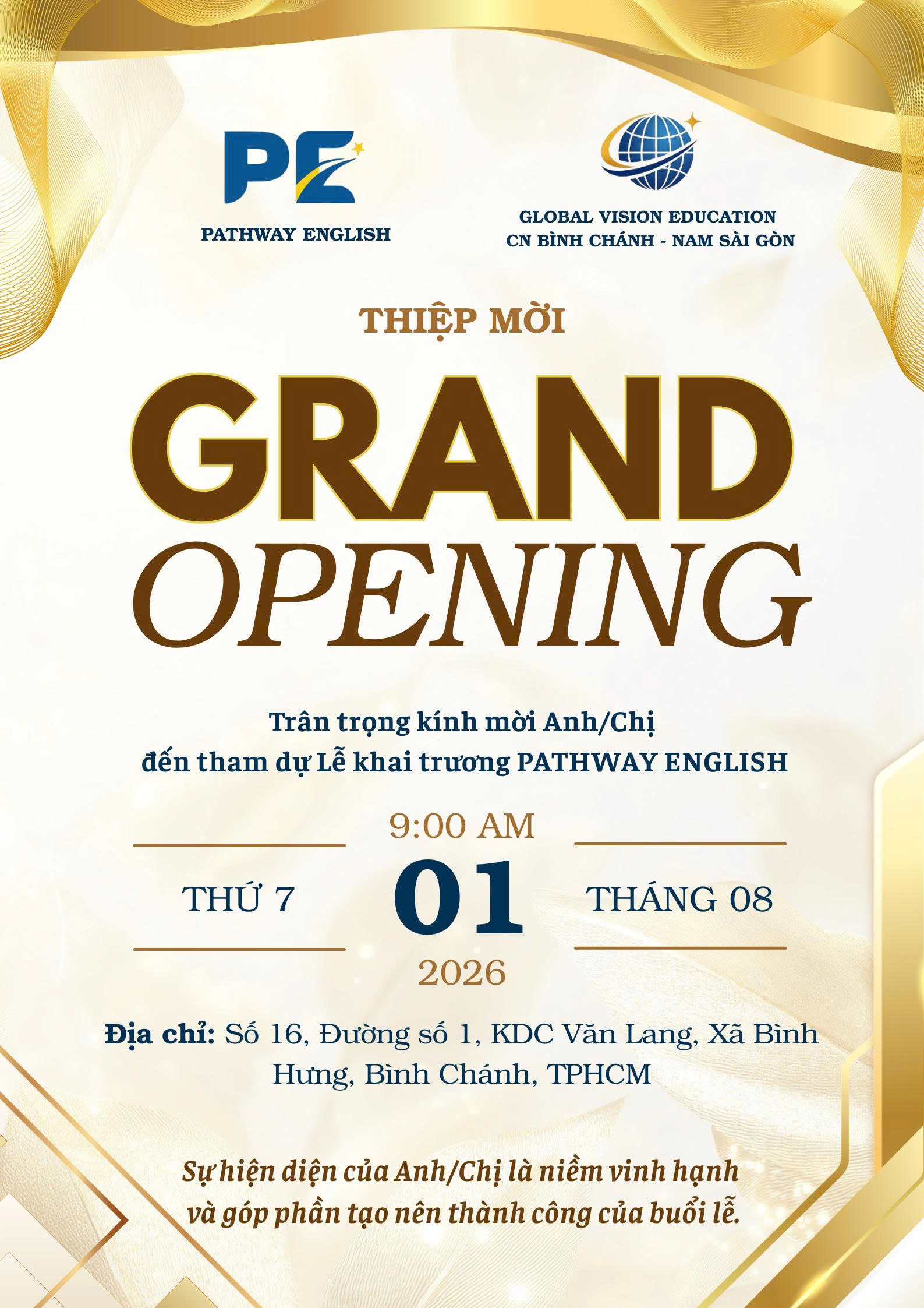 PATHWAY ENGLISH THÊM NHÀ MỚI TẠI BÌNH CHÁNH!